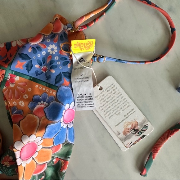 Agua Bendita Reversible Glenda and Lucille bikini Tile print - Picture 7 of 9